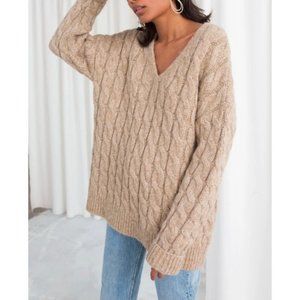 [& Other Stories] Alpaca Blend Cable Knit Sweater